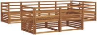 vidaXL - Hoek loungeset - 7 zitplaatsen - Naturel - Massief Acacia Hout