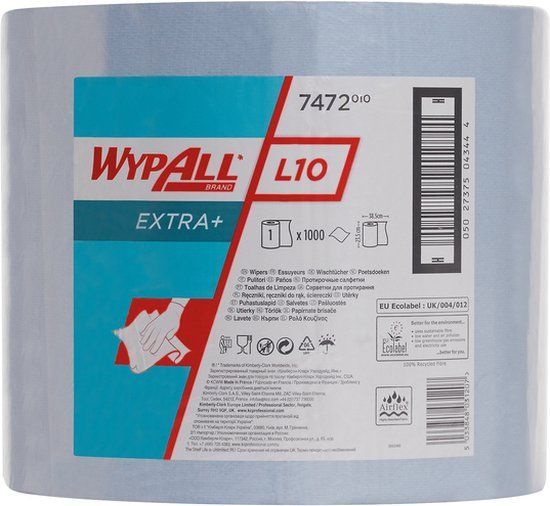 WYPALL L10 poetsrol 1-laags 235mmx380m blauw