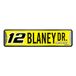 Rico Industries NASCAR Racing Ryan Blaney Metalen straatbord 10,2 x 38,1 cm Woondecoratie - Slaapkamer - Kantoor - Man Cave
