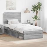 Maison Exclusive - Cadre de lit, Sonoma-grijs, 90 x 190 cm, pin massif