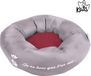 Kattenmand Kats Zachte Ronde Kattenmand met Los Inlegkussen, Grijs/Rood, 45 cm