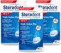 Steradent 3 x Nettoyant pour prothèses dentaires - Contre la plaque dentaire et le tartre - 90 comprimés - Pack économique