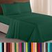 Elegant Comfort Luxe 1500 draadtelling Egyptische kwaliteit drie lijnen geborduurd zachtste premium hotelkwaliteit 4-delige lakenset, kreuk- en vervagingsbestendig, volledig, jagergroen