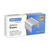 Rapesco S11880Z3 nietjes, verzinkt, 26/8 mm (nr. 56), 5000 stuks