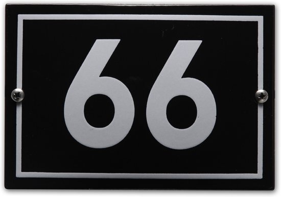 EmailleDesignÂ® Huisnummer model Phil nr. 66