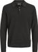 JACK&JONES JPRBLURILEY KNIT POLO LS Heren Lange Mouw Katoen Ganache Casual