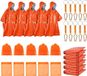 Shenzhen Haorui Industrial Technology Co., Ltd. Kit de survie de 40 pièces : Sacs de couchage d'urgence, Ponchos de pluie, Sifflets de signalisation, Mousquetons et Sacs de rangement - Imperméable et conservation de la chaleur pour les aventures en plein air