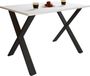 VCM Eettafel Rechthoekig 110x50x76 cm Mat Gelakt Spaanplaat Schwarz / Weiß