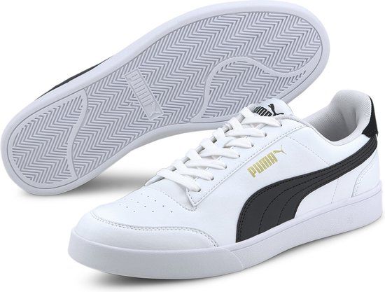 PUMA Puma Shuffle Unisex Sneakers - Puma White-Puma Black-Puma Team Gold