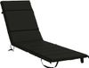 vidaXL Ligstoelkussen GEMERT 100% Polyester Zwart 200 x 50 x 3 cm