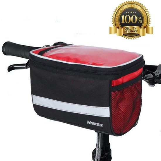 ZT Accessoires Advocator Fiets Stuurtas - Fietstas Stuur Met Smartphone / Telefoon Houder & Kaarthouder Rood