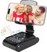 Support de téléphone sans marque - Support de téléphone multi-angles réglable - Haut-parleur Bluetooth intégré pour intérieur et extérieur - Support de tablette universel avec base antidérapante - Conception pliable et portable - Noir