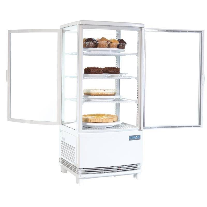 Polar Compacte witte Koeldisplay met glazen deur 87 liter