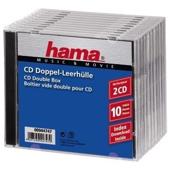 Hama CD Double Jewel Case Standard - Pack of 10 - Transparent
