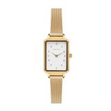 Carlheim Dames horloges Mila Petite Square 2620, wit, goud, Classic