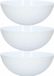 Plasticforte Serveerschaal / saladeschaal - 3x - D25 cm/H10 cm - kunststof - mat wit - 2,5 liter