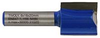 Tivoly XT60642067841 Routerfrees recht | 2 diamantgeslepen snijkanten Ø 18 mm