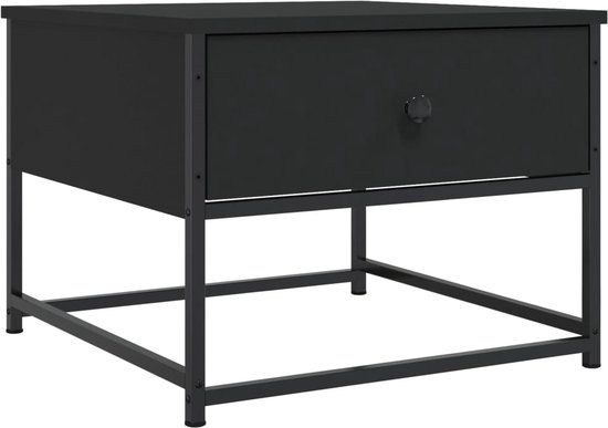 vidaXL Salontafel 51x51x40 cm bewerkt hout zwart