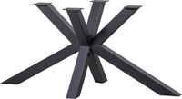 WOOOD Tablo Kruispoot - Metaal - Zwart - 72x159x77