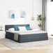 Maison Exclusive Lit coffre exclusif - 2 pièces, gris foncé, 200 x 200 cm, revêtement velours