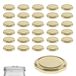 mikken 30 deksels, TO 70/7,3 cm, pasteuriseerbaar voor jampotten, twist-off, reservedeksel, schroefdeksel voor jampotten, inmaakpotten, goud