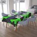 Bonamaison Tafelkleed, Anti-Mold, Sneldrogend, Waterdicht, 100% Polyester Tafellaken, Neon groene rook, 140 x 200 Cm