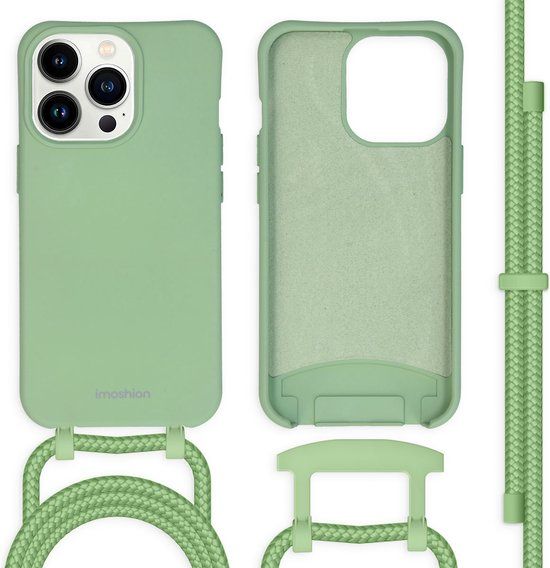 iMoshion Hoesje iPhone 13 Pro - Color Backcover met Koord - Groen