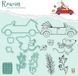 Nellie Snellen Rowan Dies with clearstamps - snijmal met stempel kerst muis 4 - driving home for xmas - auto met kerstboom