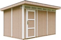 Timbela M904-TERRA BROWN - LP SmartSide Tuinhuis op houtbasis - 8,7 m² - 412x279xH237 cm - met vloer en verf