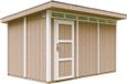 Timbela M904-TERRA BROWN - LP SmartSide Tuinhuis op houtbasis - 8,7 m² - 412x279xH237 cm - met vloer en verf