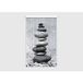 Stones Rideau Imprimé Pierres Empilées Façon Zen 140x245 Cm, 1 Pièce