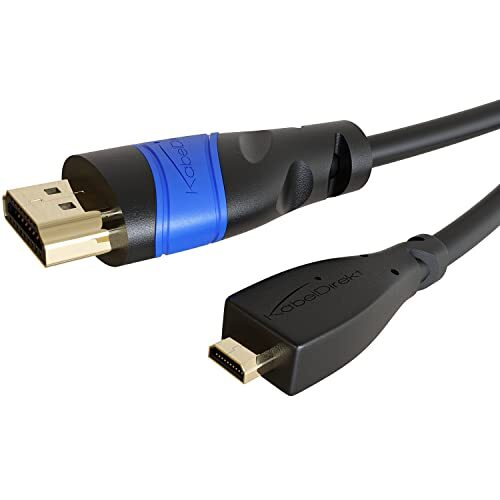 KabelDirekt - Micro HDMI kabel - 2 m - compatibel met (HDMI 2.0a/b 2.0, 1.4a, 4K Ultra HD, 3D, Full HD, 1080p, HDR, ARC, Highspeed met Ethernet, PS4, XBOX, HDTV) - FLEX Series