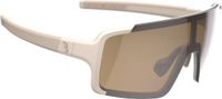 BBB Cycling Chester Narrow Fietsbril Heren en Dames - Sportbril Voor Smal Gezicht - Wielrenbril Met Grote Lens - Rubberen Pootjes - Mat Almond Amber - BSG-73
