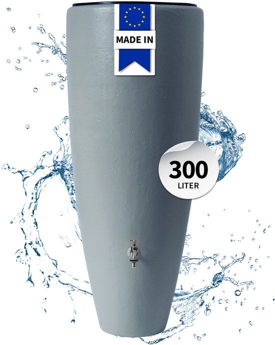 Garantia 2-in-1 Design Regenton - 300 Liter - Grijs