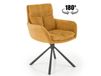 Maisons du Monde Chaise design confort et pivotante en tissu de polyester jaune