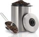 Unyqoos® Boîte de conservation pour grains de café hermétique 1 kilo boîte de stockage en acier inoxydable