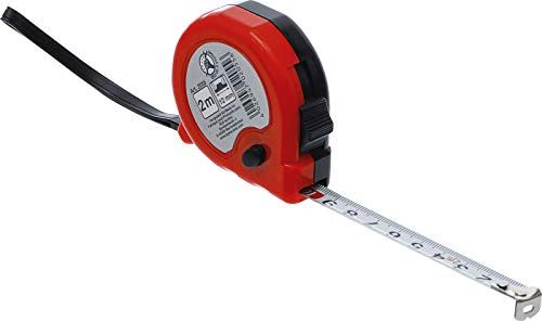 KRAFTMANN 2055 Rolbandmaat - 2 m - 12 mm breed - Met lus - Oprolsysteem en vergrendeling