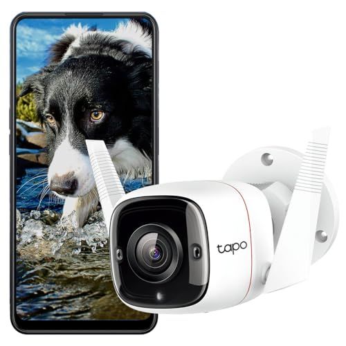 TP-Link Tapo C310 WiFi 2K bewakingscamera, binnen en buiten, IP66, 30m nachtzicht, 2-weg audio, bewegingsdetectie, SD-Kaart tot 128GB, compatibel, compatibel met Alexa en Google