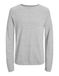 JACK & JONES Gebreide trui met ronde hals, effen gebreide trui met ronde hals, Grijs (light grey melange), XXL