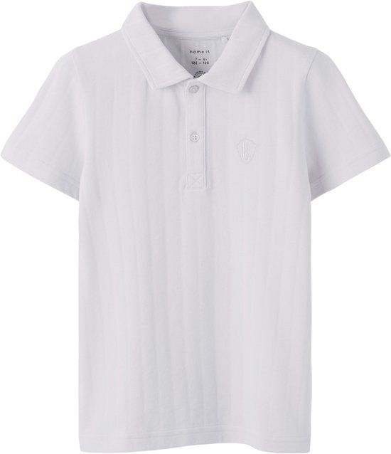 NAME IT Jongens Polo NKMFEN SS NREG POLO Katoen Wit Maat 146/152