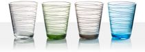 Brunner Drinkglazen Onda - 4 Stuks - Polycarbonaat - Mix Kleur