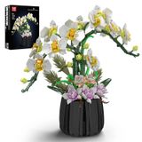 Orchidee blanche - Kit de construction - Modèle 24108 - Petites briques de construction - Plastique - Emballage d'origine