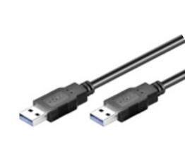 M-Cab USB A - USB A M/M 3 m - Zwart