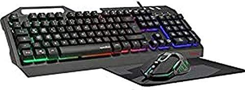 Speedlink TYALO Gaming deskset - toetsenbord / muis / muismat voor kantoor / thuiskantoor, muis tot 3200 dpi, zwart - FR Layout