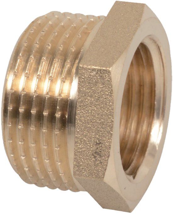 KIRCHHOFF Messing Verloopstuk - Blanco - 1 1/4"BU x 1"BI