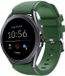 Strap-it Bracelet en silicone pour montre connectée - Convient pour Fossil Gen 5e - 44mm - Vert militaire