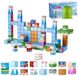 Blocs de construction magnétiques sans marque - Set de construction de château de glacier 150 pièces
