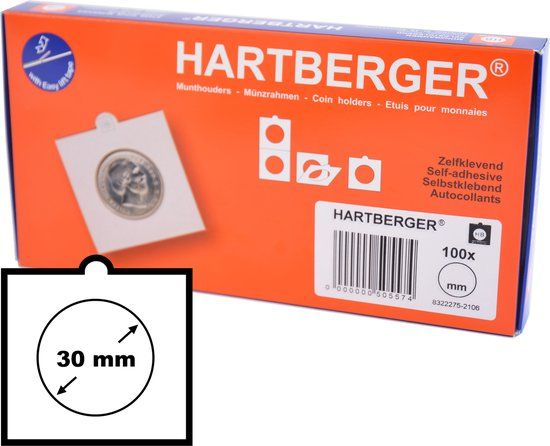 Hartberger Munthouders Zelfklevend 30 mm - 100 stuks