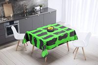 Bonamaison Tafelkleed, Anti-Mold, Sneldrogend, Waterdicht, 100% Polyester Tafellaken, Neon groene rook, 140 x 140 Cm