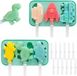 Bol Formes de sucettes glacées 2x3 cavités Formes de sucettes glacées avec 18 bâtonnets Silicone de qualité alimentaire sans BPA Motif de véhicule dinosaure réutilisable Idées de bricolage Formes de sucettes glacées pour adultes Vert